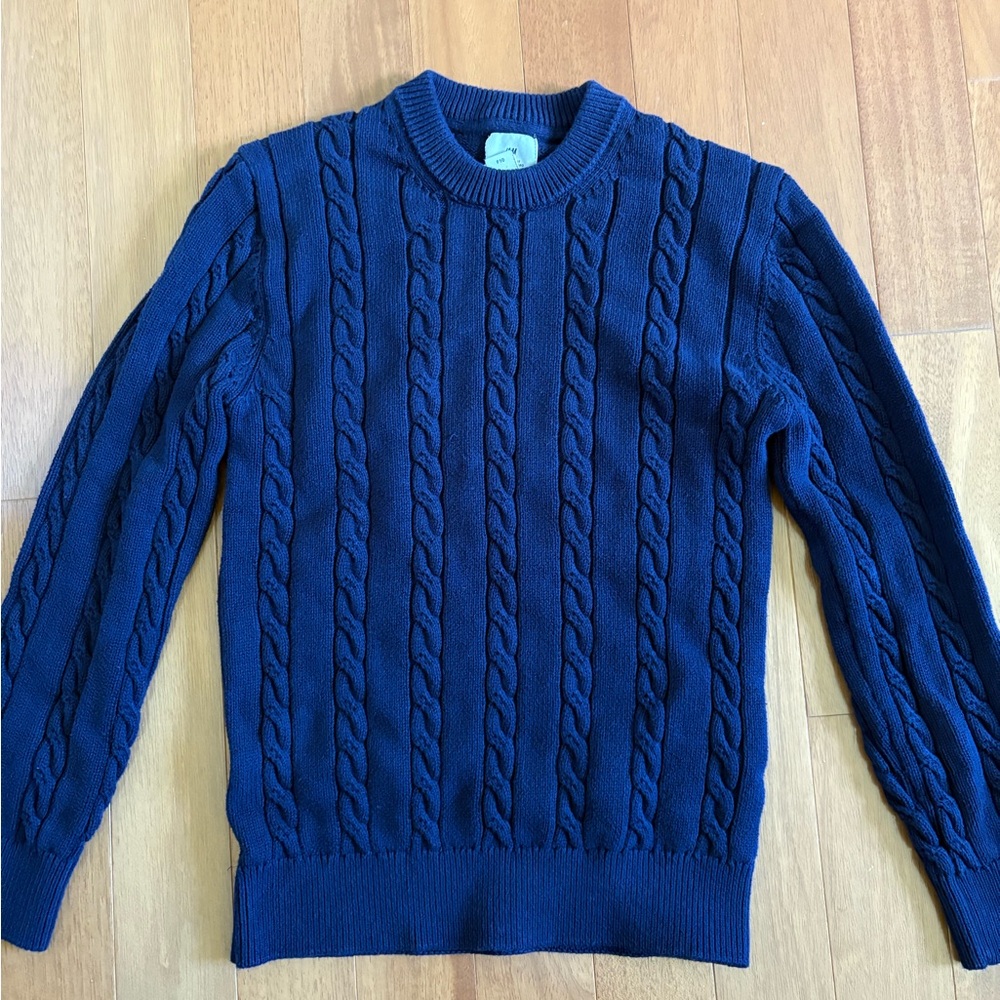 H&M Men’s Navy Cable Knit Sweater
